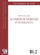 Reflexiones Sobre El Error de Derecho en Materia Penal N° 54